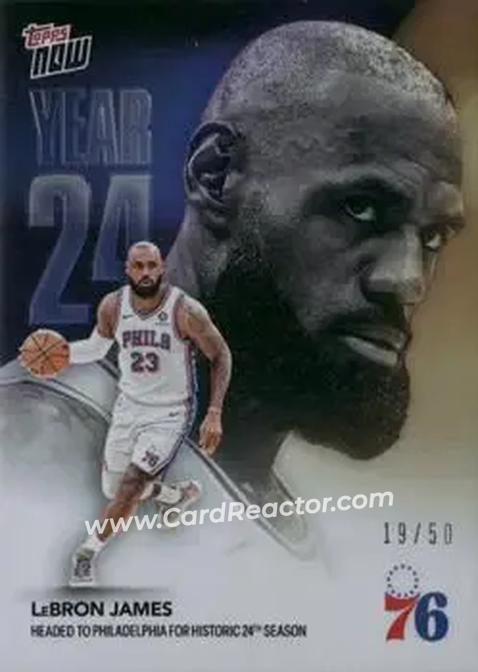 2026-27 Topps Now Off-Season - Gold Foil #OS03 - LeBron James - Philadelphia 76ers - Front