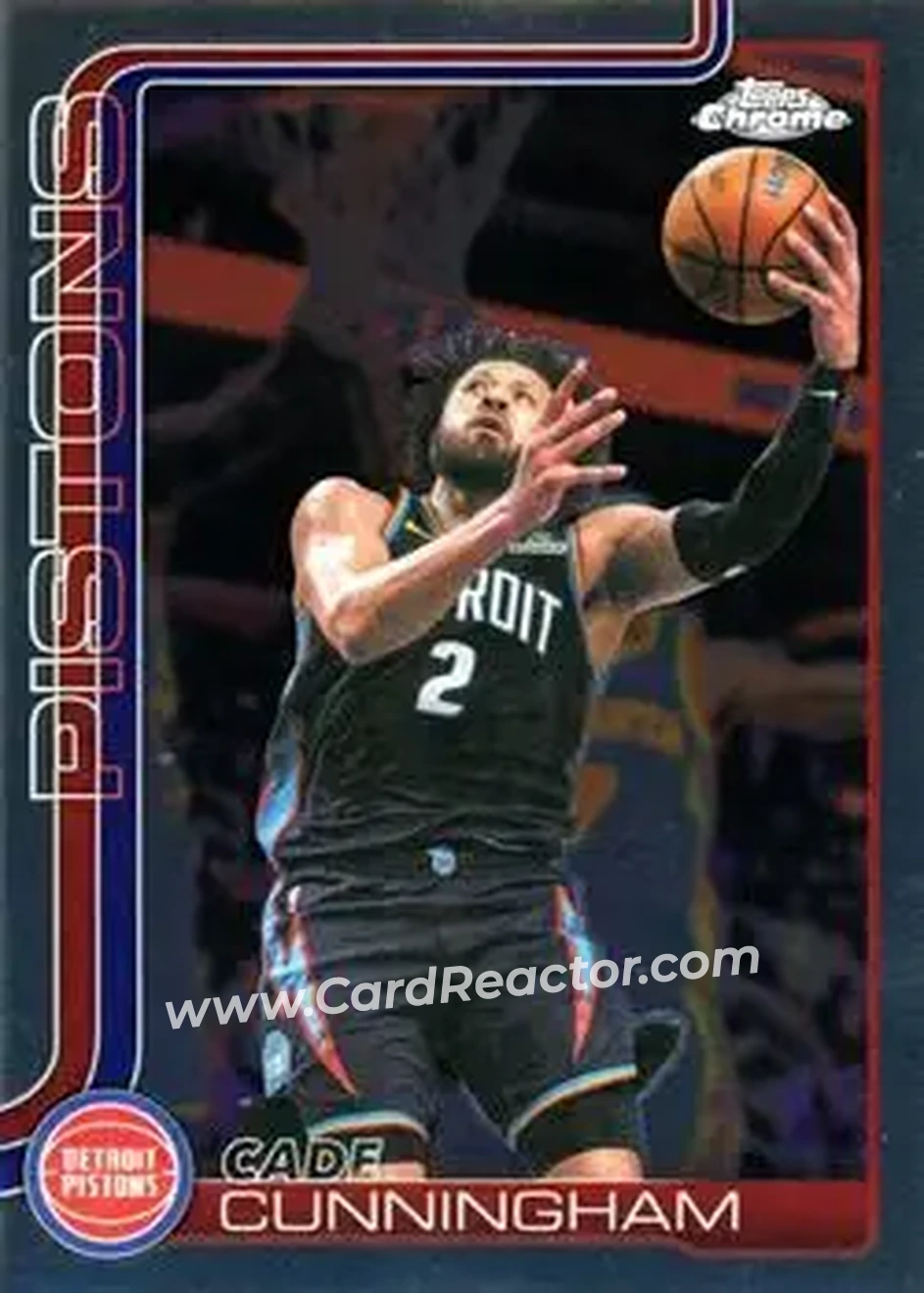 2025-26 Topps Chrome Update #6 - Cade Cunningham - Detroit Pistons - Front