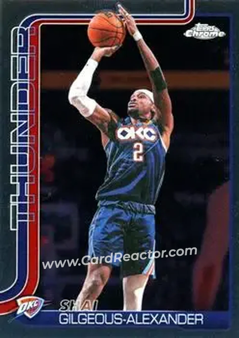 2025-26 Topps Chrome Update #10 - Shai Gilgeous-Alexander - Oklahoma City Thunder - Front