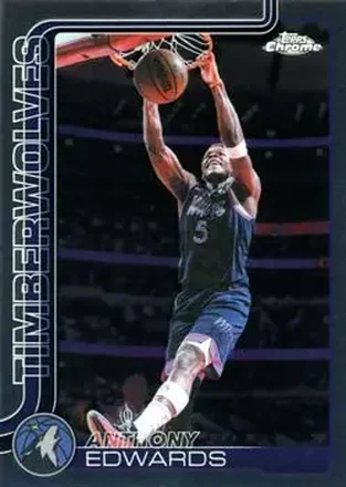 2025-26 Topps Chrome Update #17 - Anthony Edwards - Minnesota Timberwolves