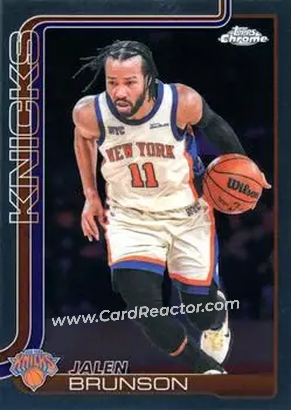 2025-26 Topps Chrome Update #20 - Jalen Brunson - New York Knicks - Front