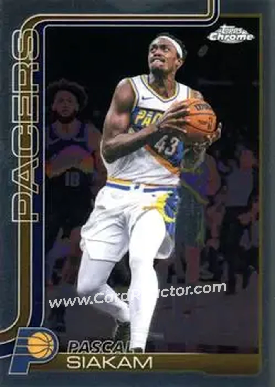 2025-26 Topps Chrome Update #27 - Pascal Siakam - Indiana Pacers - Front 2025-26 Topps Chrome Update #27 - Pascal Siakam - Indiana Pacers - Front