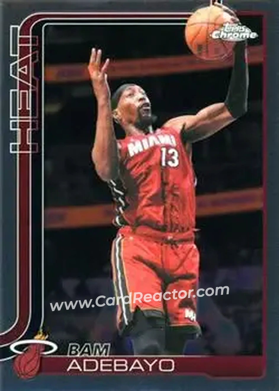 2025-26 Topps Chrome Update #35 - Bam Adebayo - Miami Heat - Front