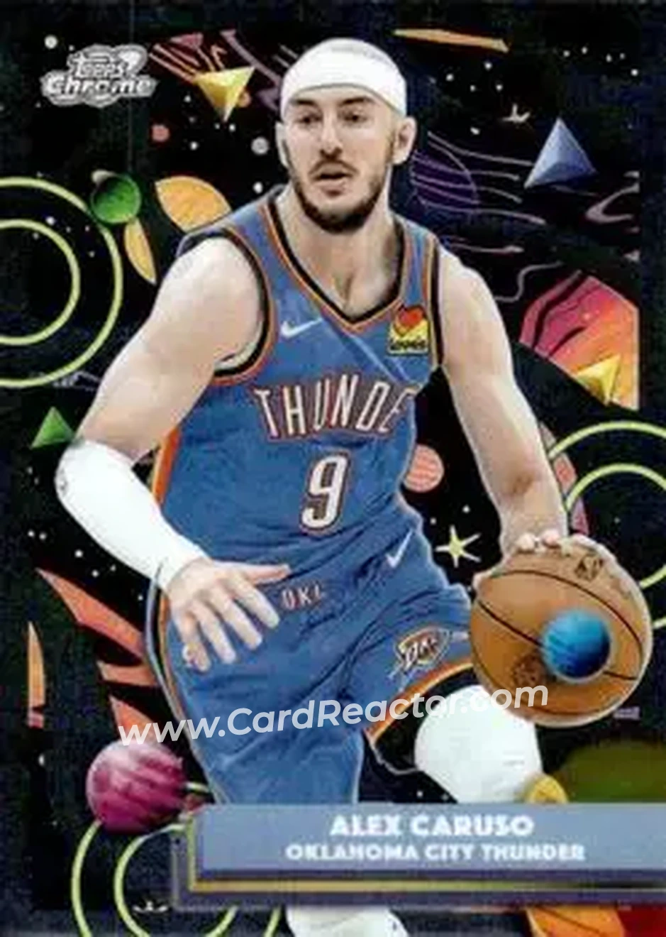 2025-26 Topps Chrome Cosmic #103 - Alex Caruso - Oklahoma City Thunder - Front