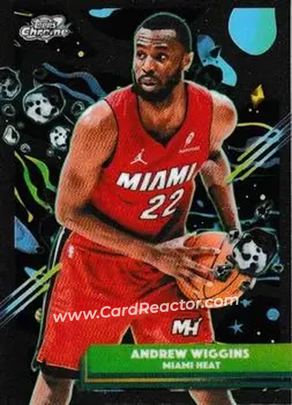 2025-26 Topps Chrome Cosmic #117 - Andrew Wiggins - Miami Heat - Front