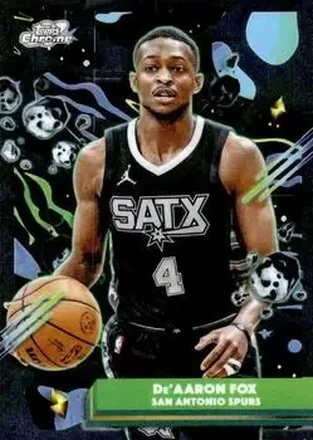 2025-26 Topps Chrome Cosmic #123 - De'Aaron Fox - San Antonio Spurs