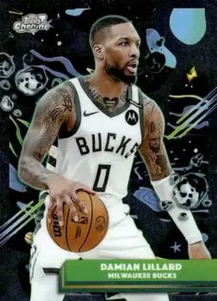 2025-26 Topps Chrome Cosmic #129 - Damian Lillard - Milwaukee Bucks