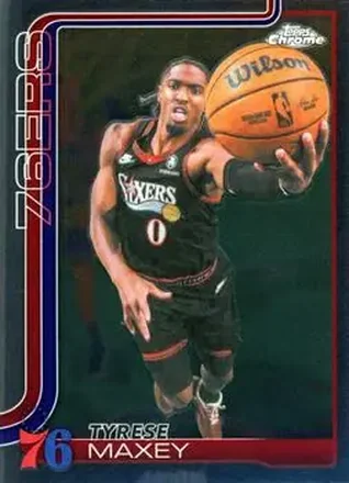 2025-26 Topps Chrome Update #41 - Tyrese Maxey - Philadelphia 76ers