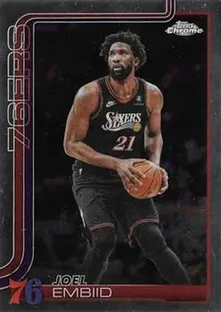 2025-26 Topps Chrome Update #42 - Joel Embiid - Philadelphia 76ers