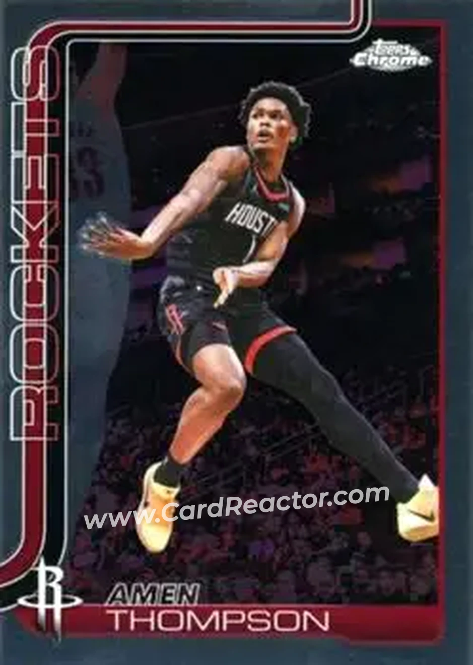 2025-26 Topps Chrome Update #44 - Amen Thompson - Houston Rockets - Front 2025-26 Topps Chrome Update #44 - Amen Thompson - Houston Rockets - Front