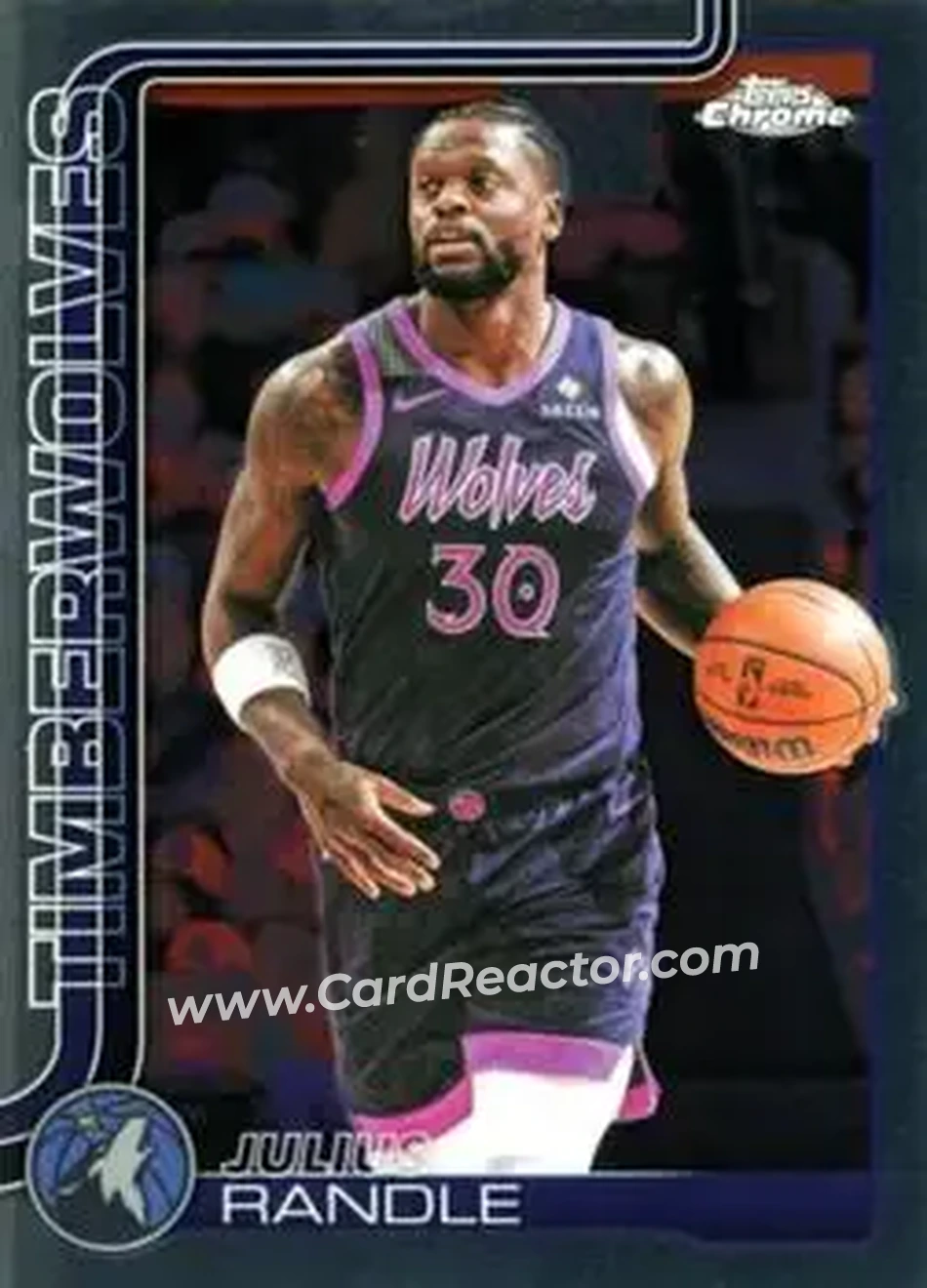 2025-26 Topps Chrome Update #52 - Julius Randle - Minnesota Timberwolves - Front