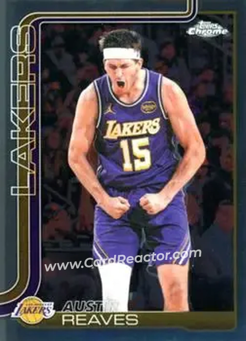 2025-26 Topps Chrome Update #54 - Austin Reaves - Los Angeles Lakers - Front 2025-26 Topps Chrome Update #54 - Austin Reaves - Los Angeles Lakers - Front