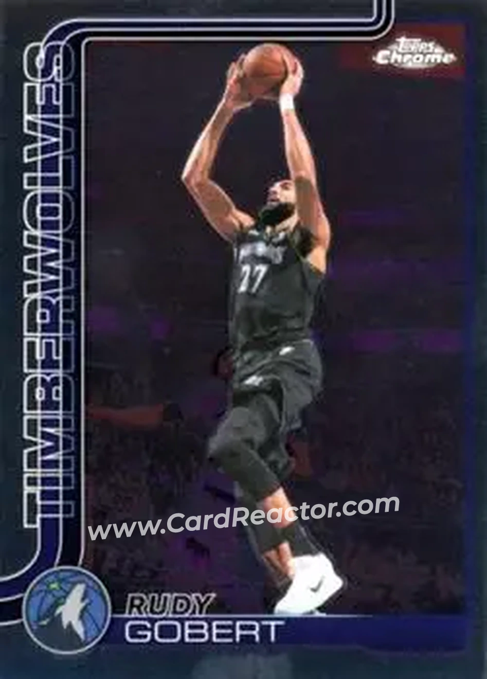2025-26 Topps Chrome Update #55 - Rudy Gobert - Minnesota Timberwolves - Front 2025-26 Topps Chrome Update #55 - Rudy Gobert - Minnesota Timberwolves - Front