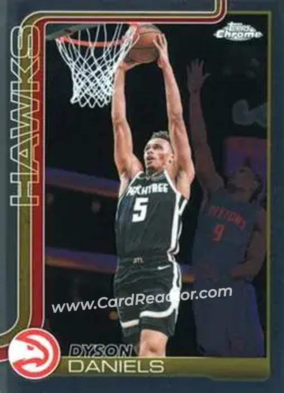 2025-26 Topps Chrome Update #59 - Dyson Daniels - Atlanta Hawks - Front 2025-26 Topps Chrome Update #59 - Dyson Daniels - Atlanta Hawks - Front