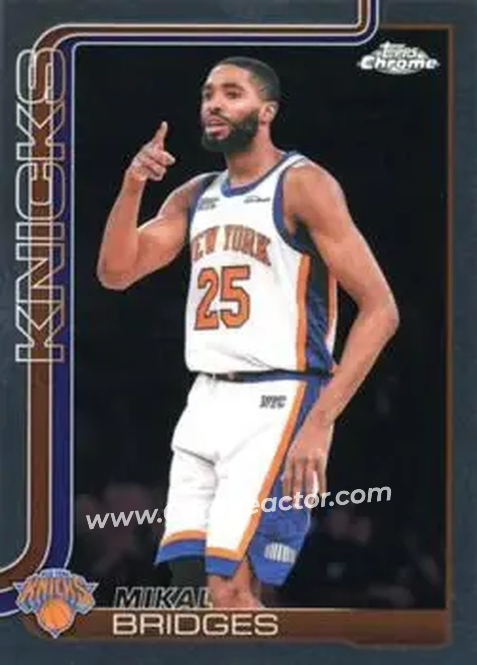2025-26 Topps Chrome Update #60 - Mikal Bridges - New York Knicks - Front