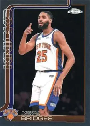2025-26 Topps Chrome Update #60 - Mikal Bridges - New York Knicks