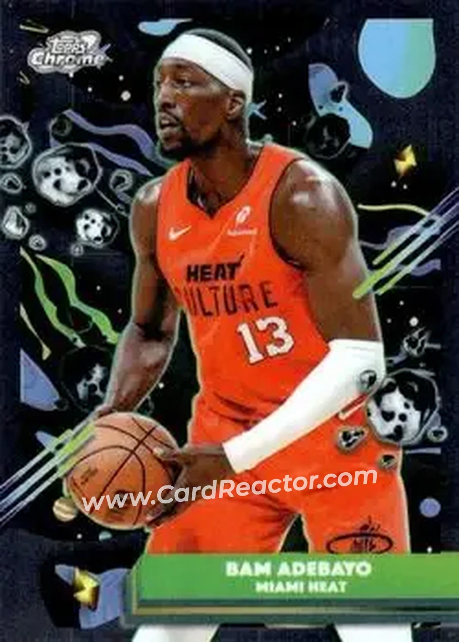 2025-26 Topps Chrome Cosmic #132 - Bam Adebayo - Miami Heat - Front