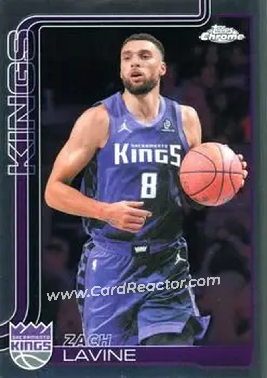 2025-26 Topps Chrome Update #63 - Zach LaVine - Sacramento Kings - Front 2025-26 Topps Chrome Update #63 - Zach LaVine - Sacramento Kings - Front