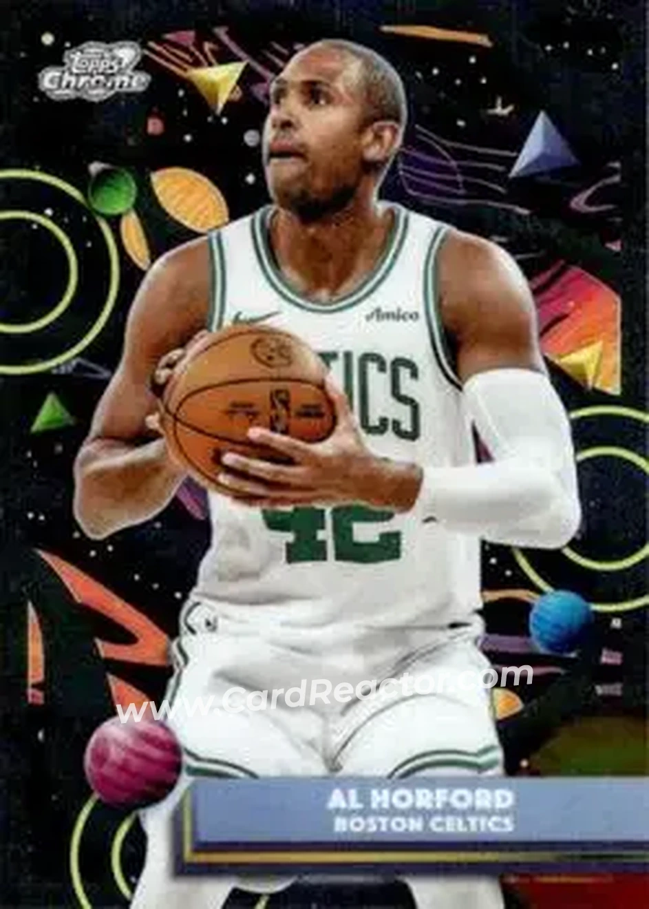 2025-26 Topps Chrome Cosmic #142 - Al Horford - Boston Celtics - Front 2025-26 Topps Chrome Cosmic #142 - Al Horford - Boston Celtics - Front