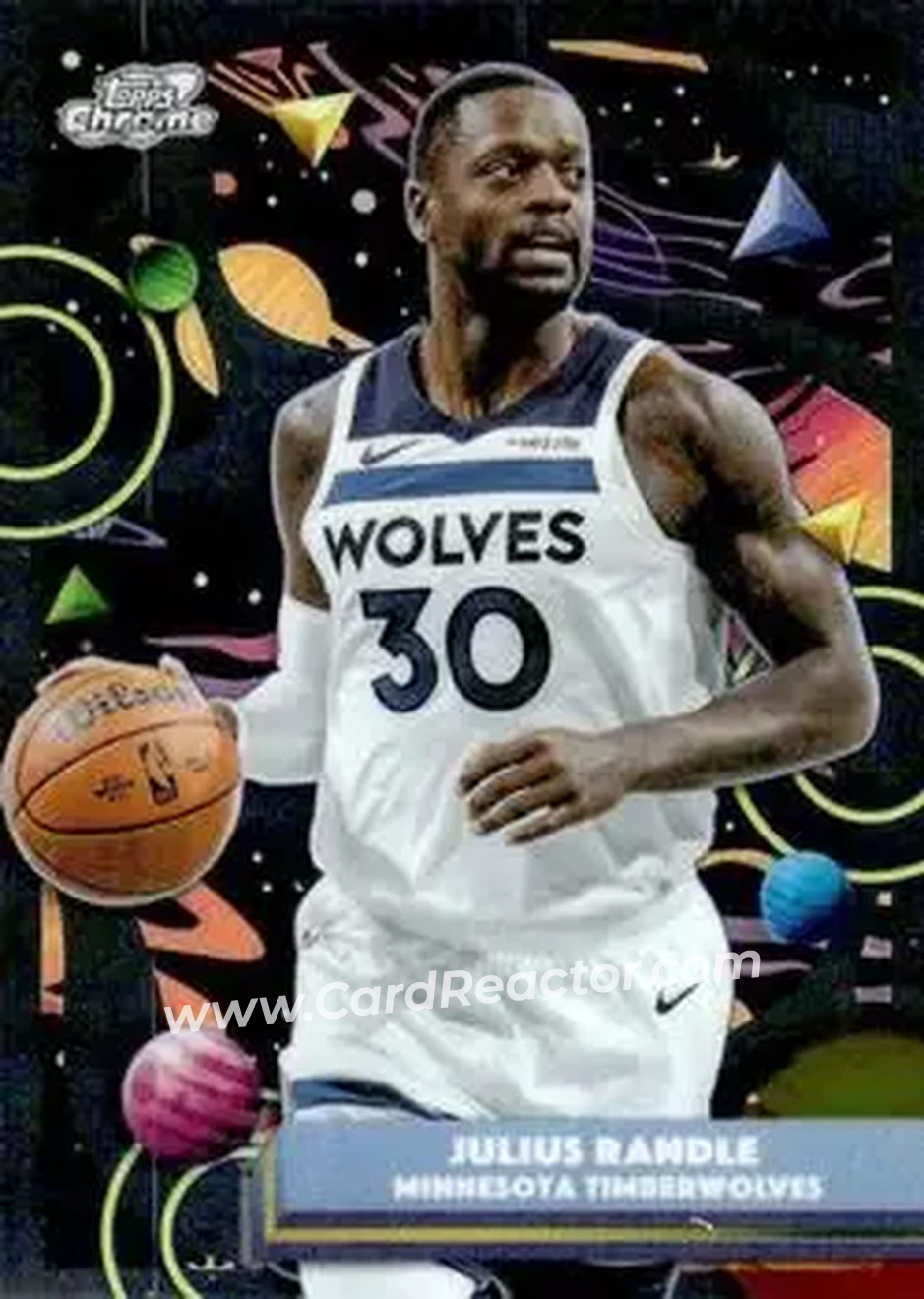 2025-26 Topps Chrome Cosmic #148 - Julius Randle - Minnesota Timberwolves - Front