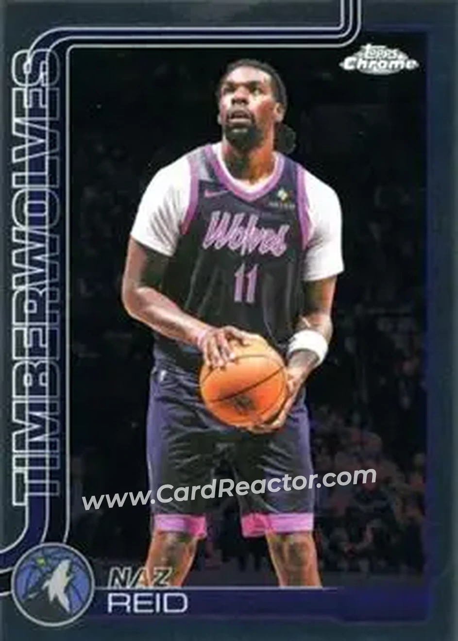 2025-26 Topps Chrome Update #71 - Naz Reid - Minnesota Timberwolves - Front