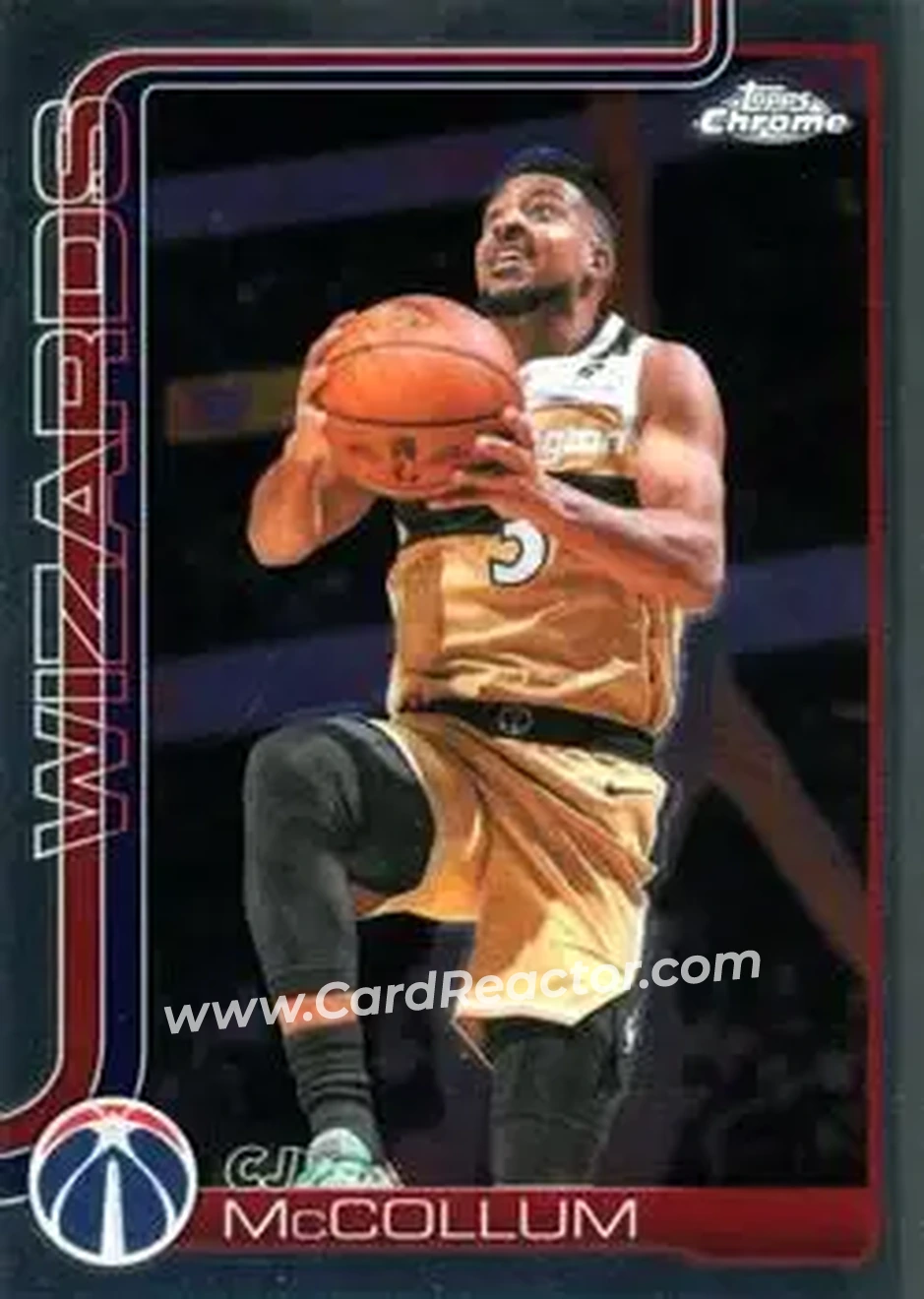 2025-26 Topps Chrome Update #75 - CJ McCollum - Washington Wizards - Front