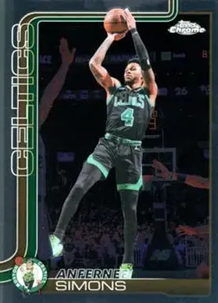 2025-26 Topps Chrome Update #76 - Anfernee Simons - Boston Celtics
