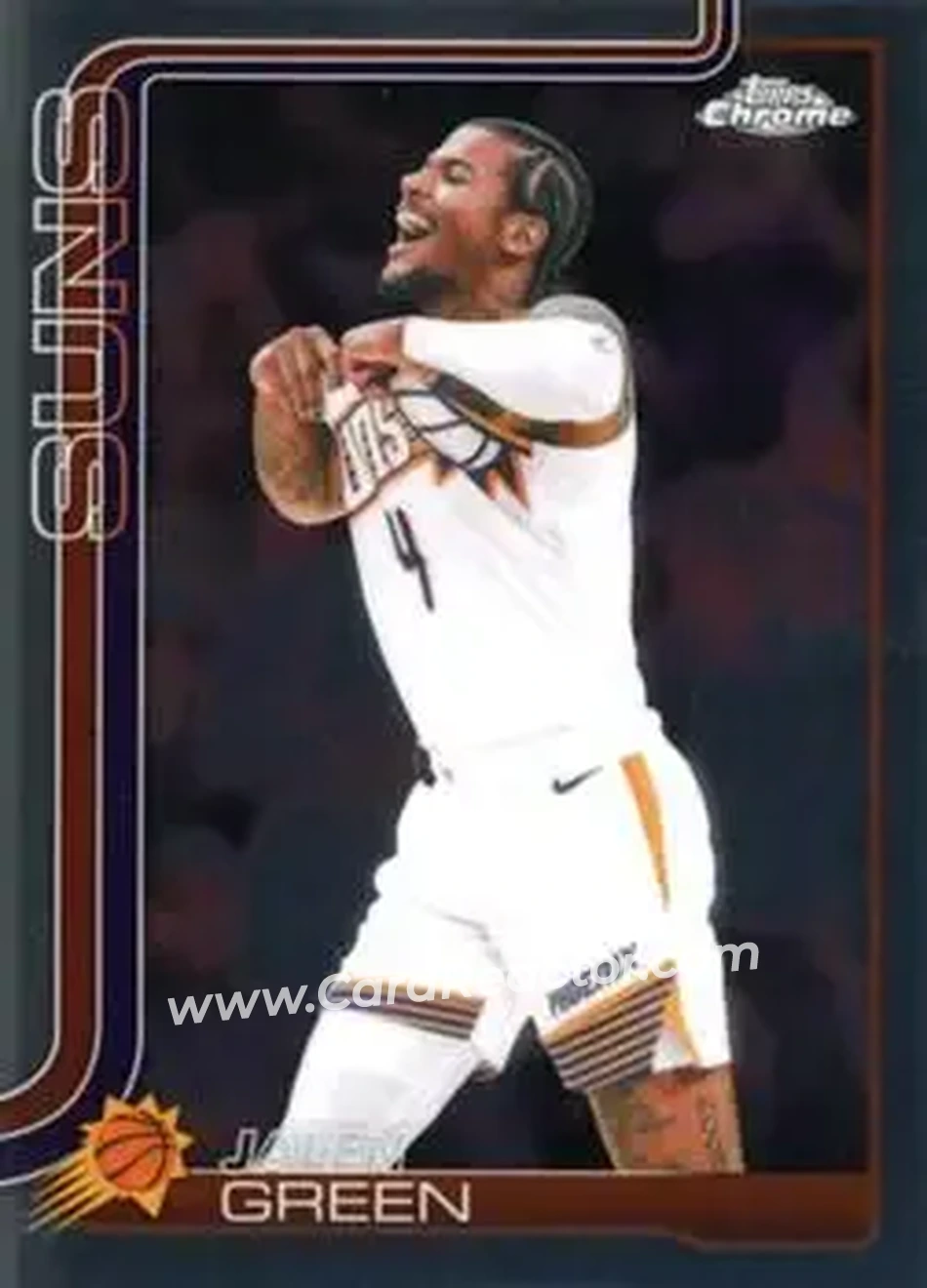 2025-26 Topps Chrome Update #79 - Jalen Green - Phoenix Suns - Front 2025-26 Topps Chrome Update #79 - Jalen Green - Phoenix Suns - Front