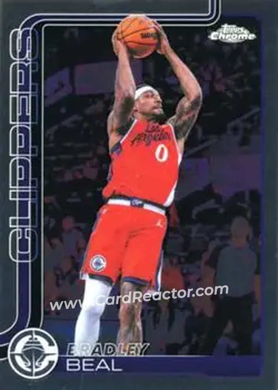 2025-26 Topps Chrome Update #80 - Bradley Beal - Los Angeles Clippers - Front 2025-26 Topps Chrome Update #80 - Bradley Beal - Los Angeles Clippers - Front