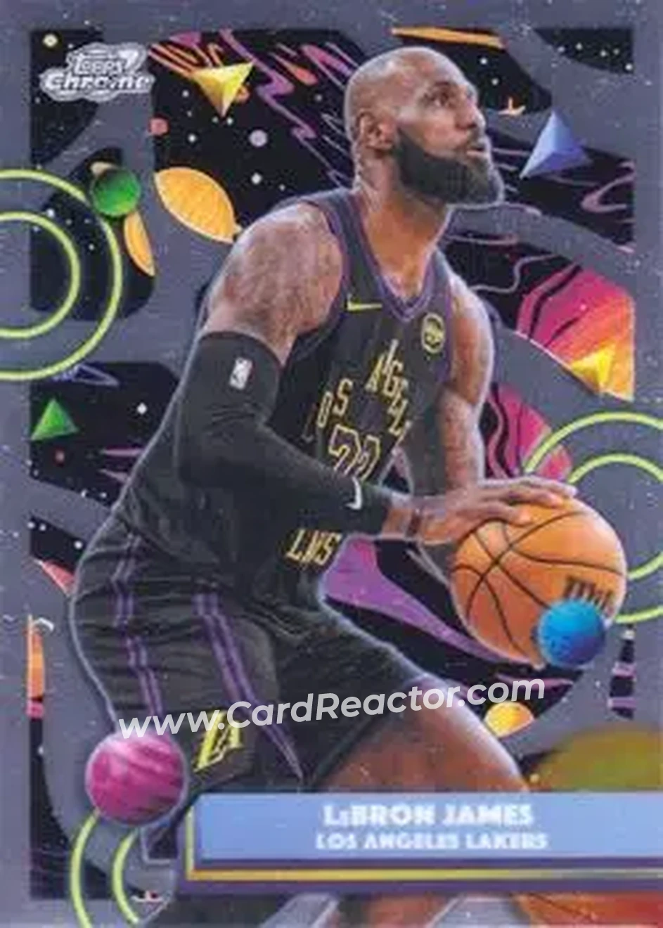 2025-26 Topps Chrome Cosmic #157 - LeBron James - Los Angeles Lakers - Front