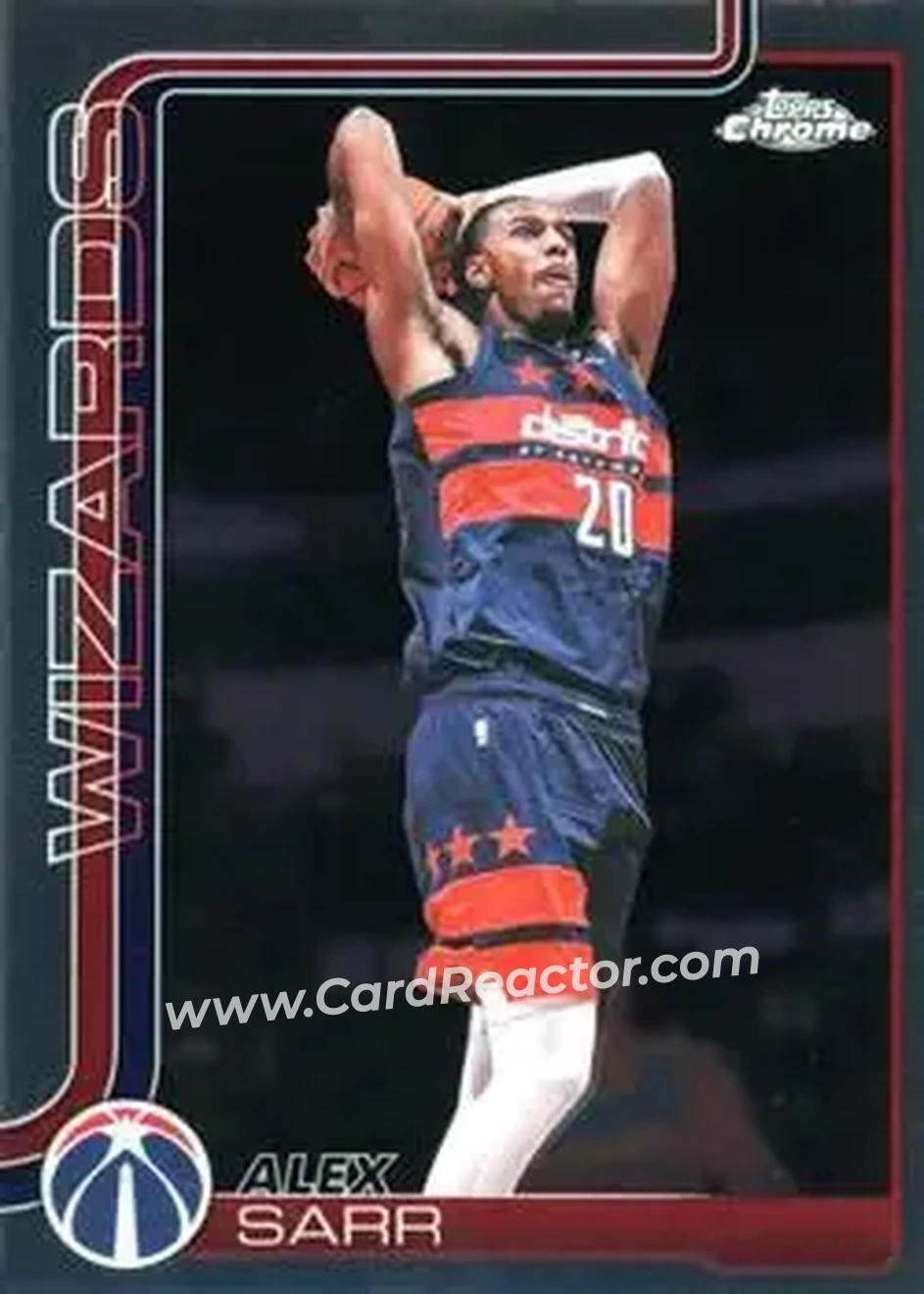 2025-26 Topps Chrome Update #87 - Alex Sarr - Washington Wizards - Front