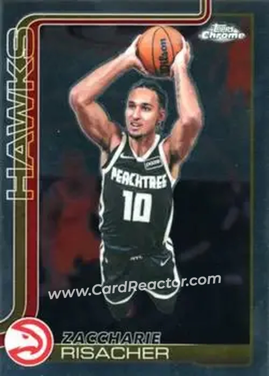 2025-26 Topps Chrome Update #88 - Zaccharie Risacher - Atlanta Hawks - Front