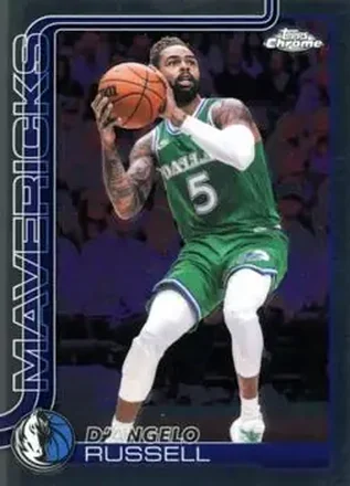 2025-26 Topps Chrome Update #90 - D'Angelo Russell - Dallas Mavericks