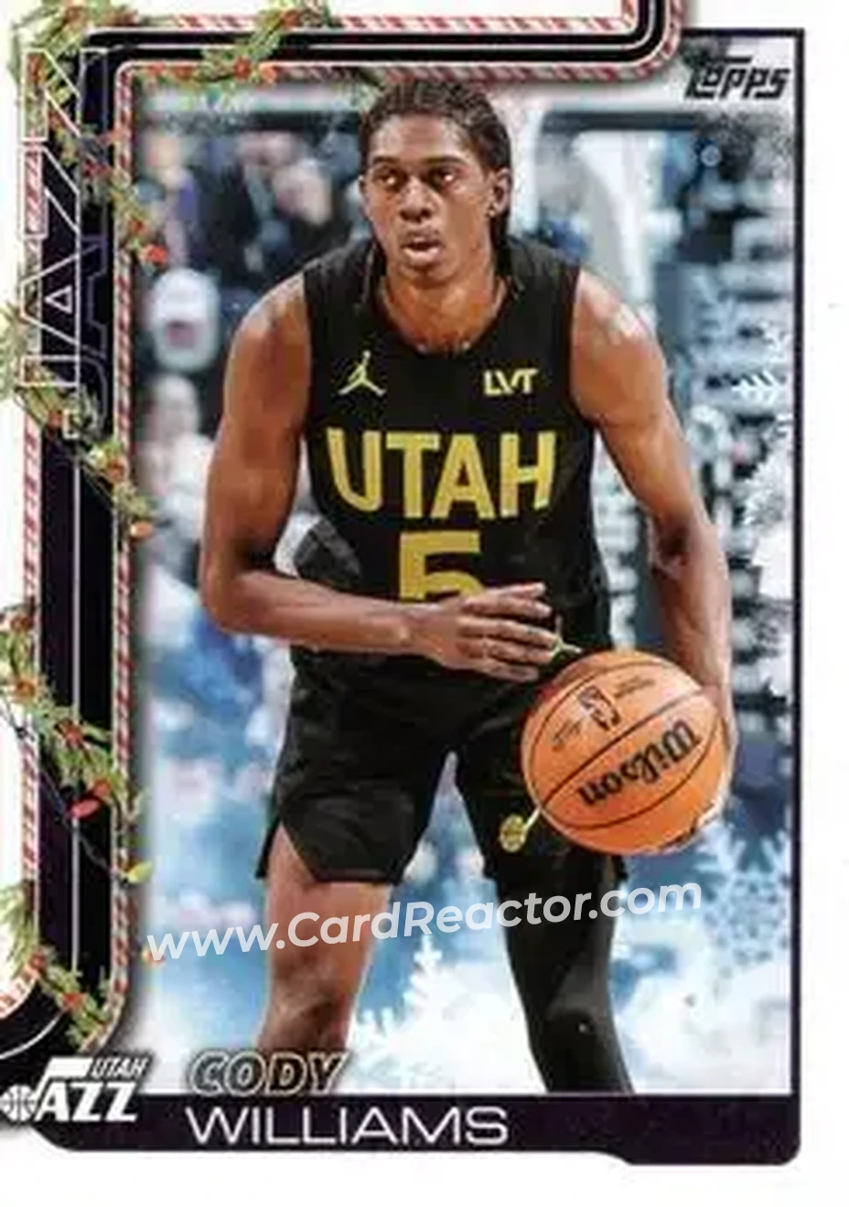 2025-26 Topps Holiday #H102 - Cody Williams - Utah Jazz - Front