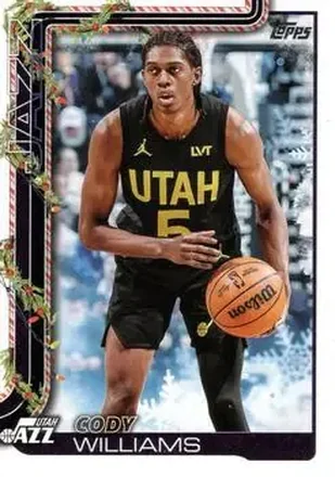 2025-26 Topps Holiday #H102 - Cody Williams - Utah Jazz