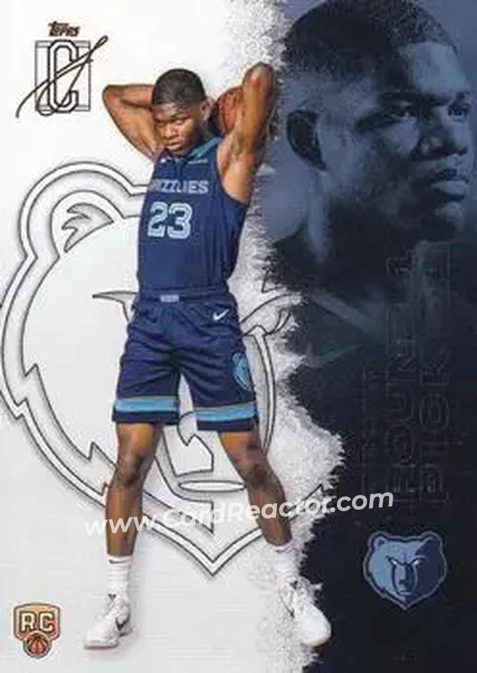 2025-26 Topps Signature Class #108 - Cedric Coward - Memphis Grizzlies - Front 2025-26 Topps Signature Class #108 - Cedric Coward - Memphis Grizzlies - Front