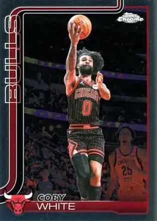 2025-26 Topps Chrome Update #93 - Coby White - Chicago Bulls