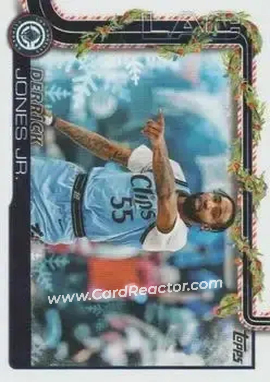 2025-26 Topps Holiday #H117 - Derrick Jones Jr. - Los Angeles Clippers - Front 2025-26 Topps Holiday #H117 - Derrick Jones Jr. - Los Angeles Clippers - Front