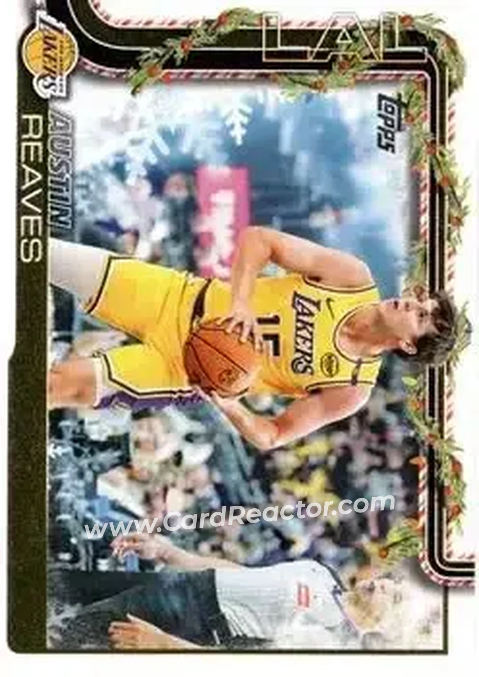 2025-26 Topps Holiday #H120 - Austin Reaves - Los Angeles Lakers - Front 2025-26 Topps Holiday #H120 - Austin Reaves - Los Angeles Lakers - Front