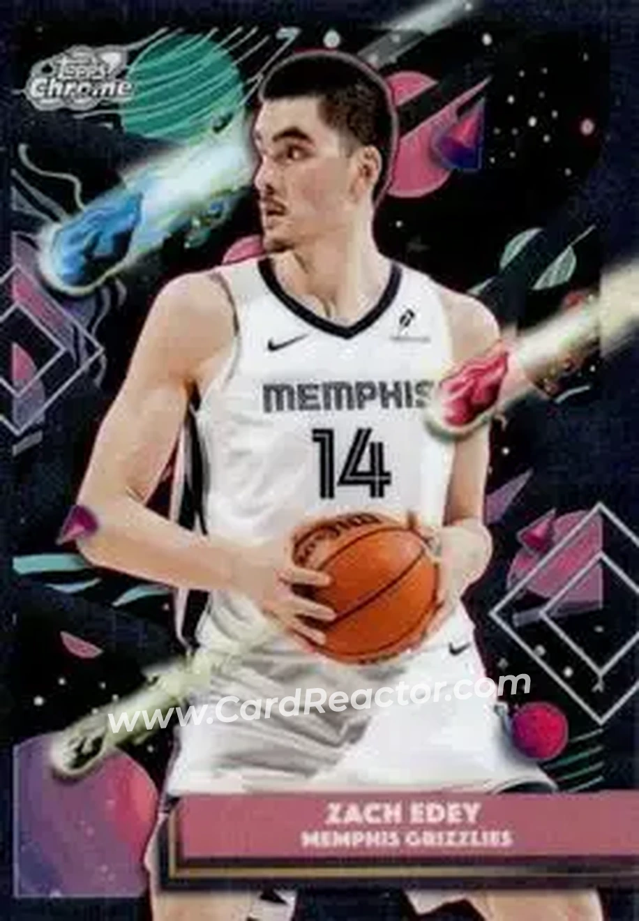 2025-26 Topps Chrome Cosmic #173 - Zach Edey - Memphis Grizzlies - Front