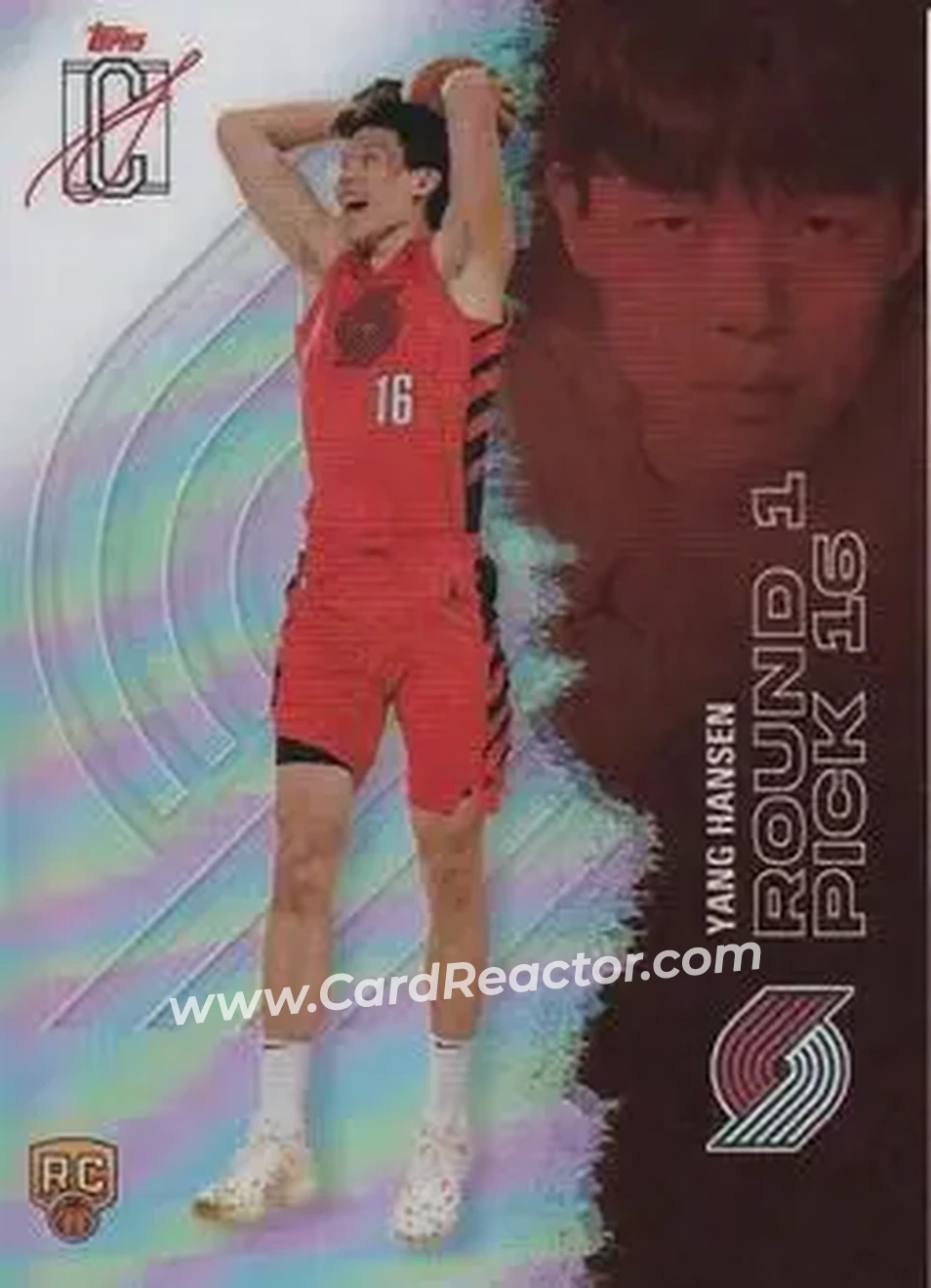 2025-26 Topps Signature Class #112 - Yang Hansen - Portland Trail Blazers - Front
