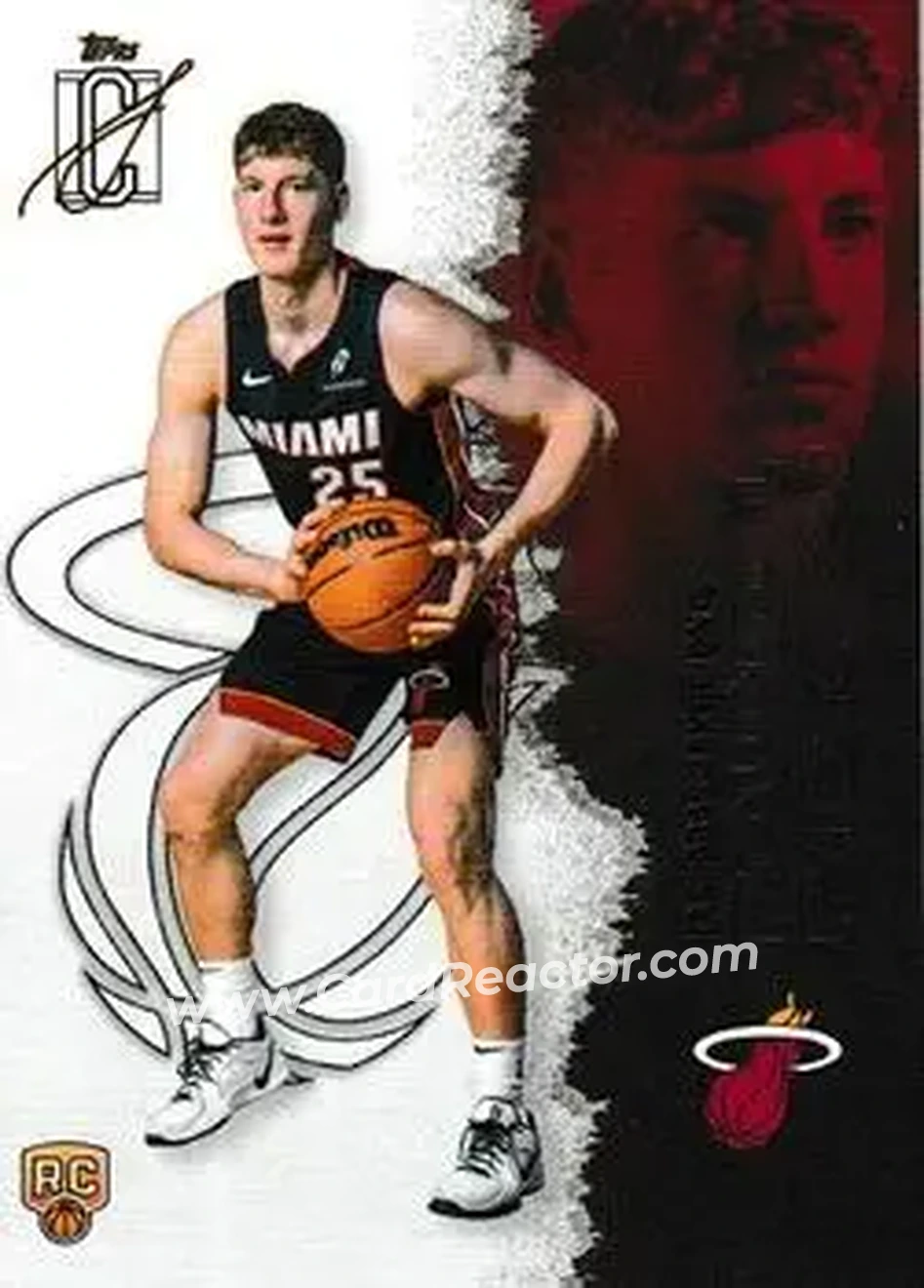 2025-26 Topps Signature Class #116 - Kasparas Jakučionis - Miami Heat - Front 2025-26 Topps Signature Class #116 - Kasparas Jakučionis - Miami Heat - Front