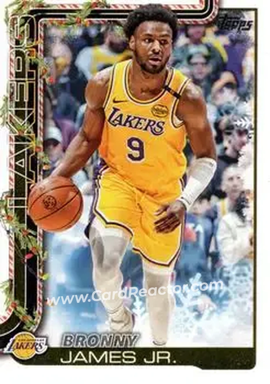 2025-26 Topps Holiday #H121 - Bronny James - Los Angeles Lakers - Front 2025-26 Topps Holiday #H121 - Bronny James - Los Angeles Lakers - Front