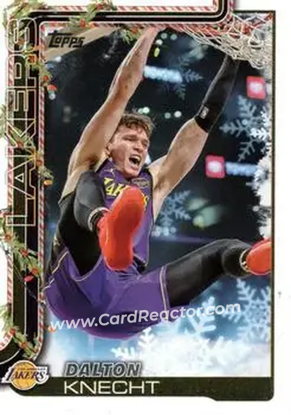 2025-26 Topps Holiday #H122 - Dalton Knecht - Los Angeles Lakers - Front 2025-26 Topps Holiday #H122 - Dalton Knecht - Los Angeles Lakers - Front