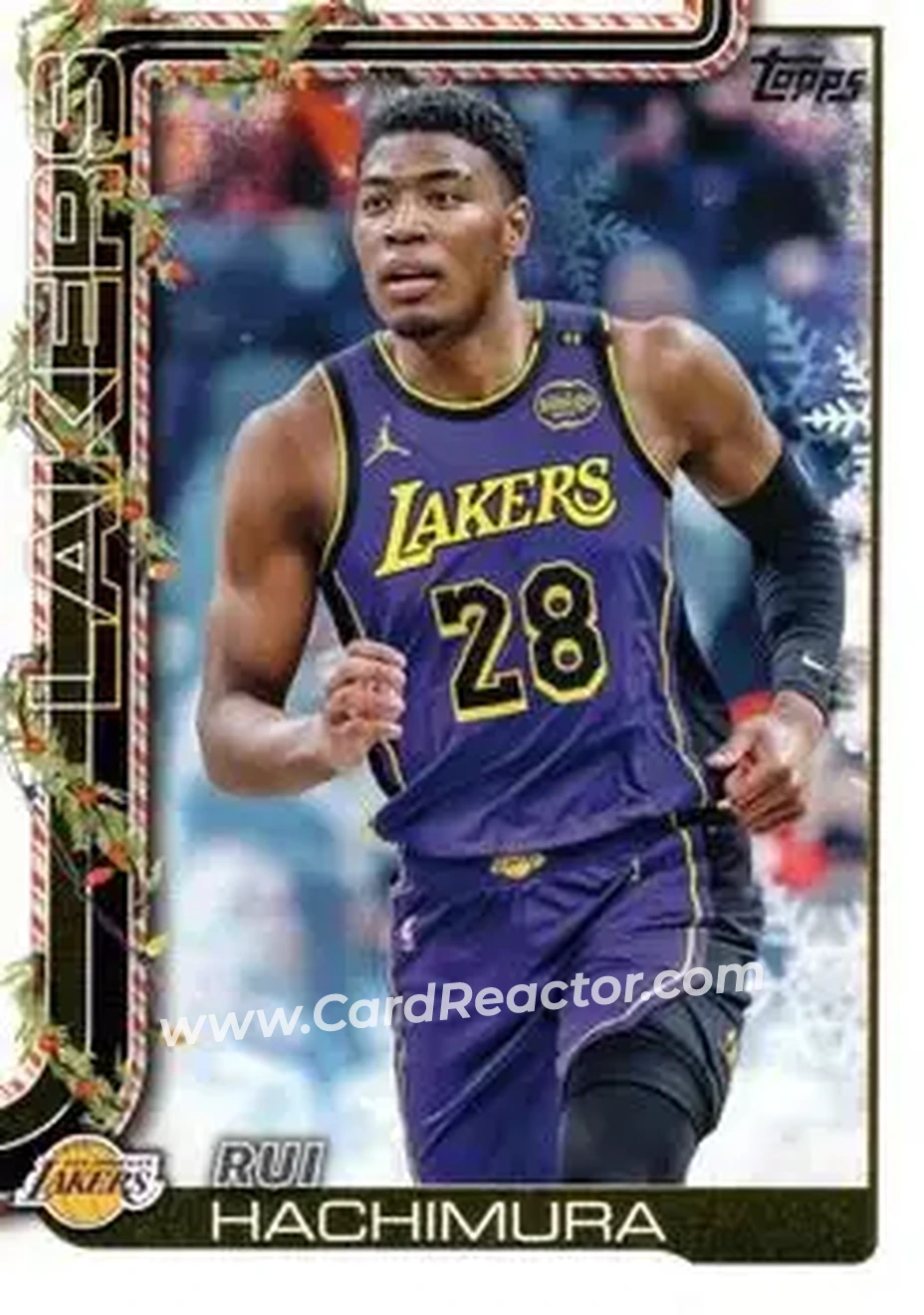 2025-26 Topps Holiday #H123 - Rui Hachimura - Los Angeles Lakers - Front 2025-26 Topps Holiday #H123 - Rui Hachimura - Los Angeles Lakers - Front