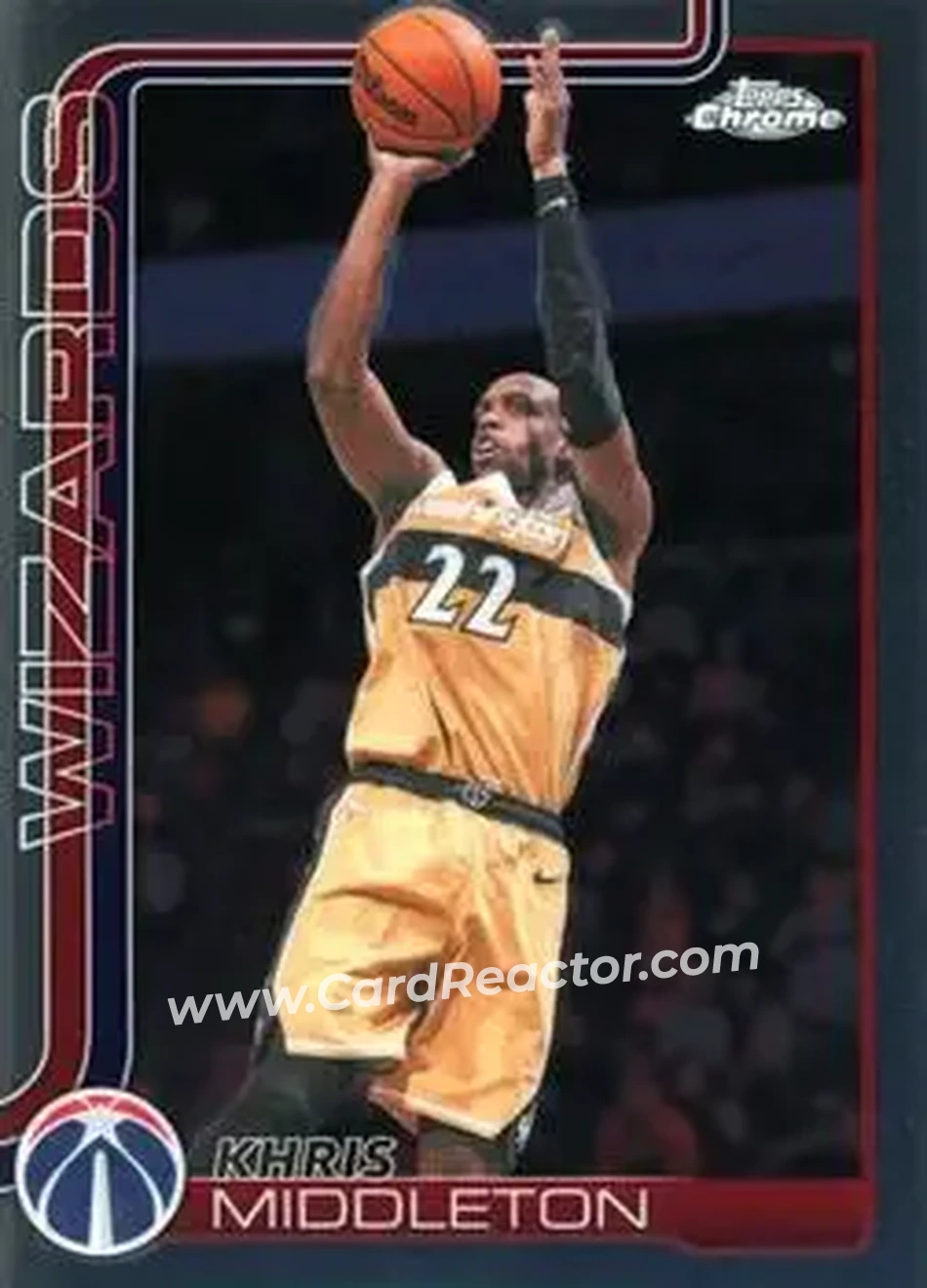 2025-26 Topps Chrome Update #101 - Khris Middleton - Washington Wizards - Front