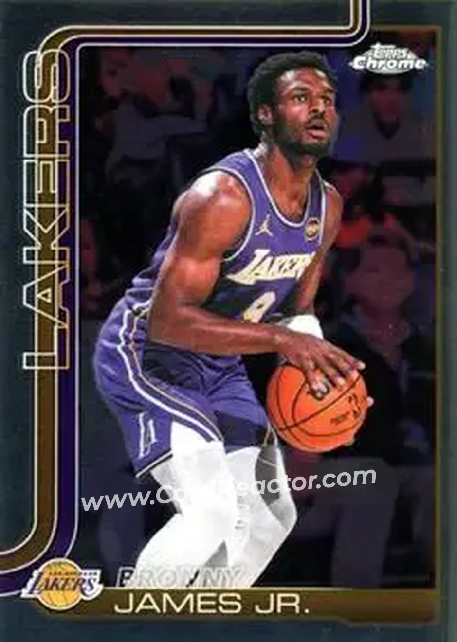 2025-26 Topps Chrome Update #103 - Bronny James - Los Angeles Lakers - Front 2025-26 Topps Chrome Update #103 - Bronny James - Los Angeles Lakers - Front