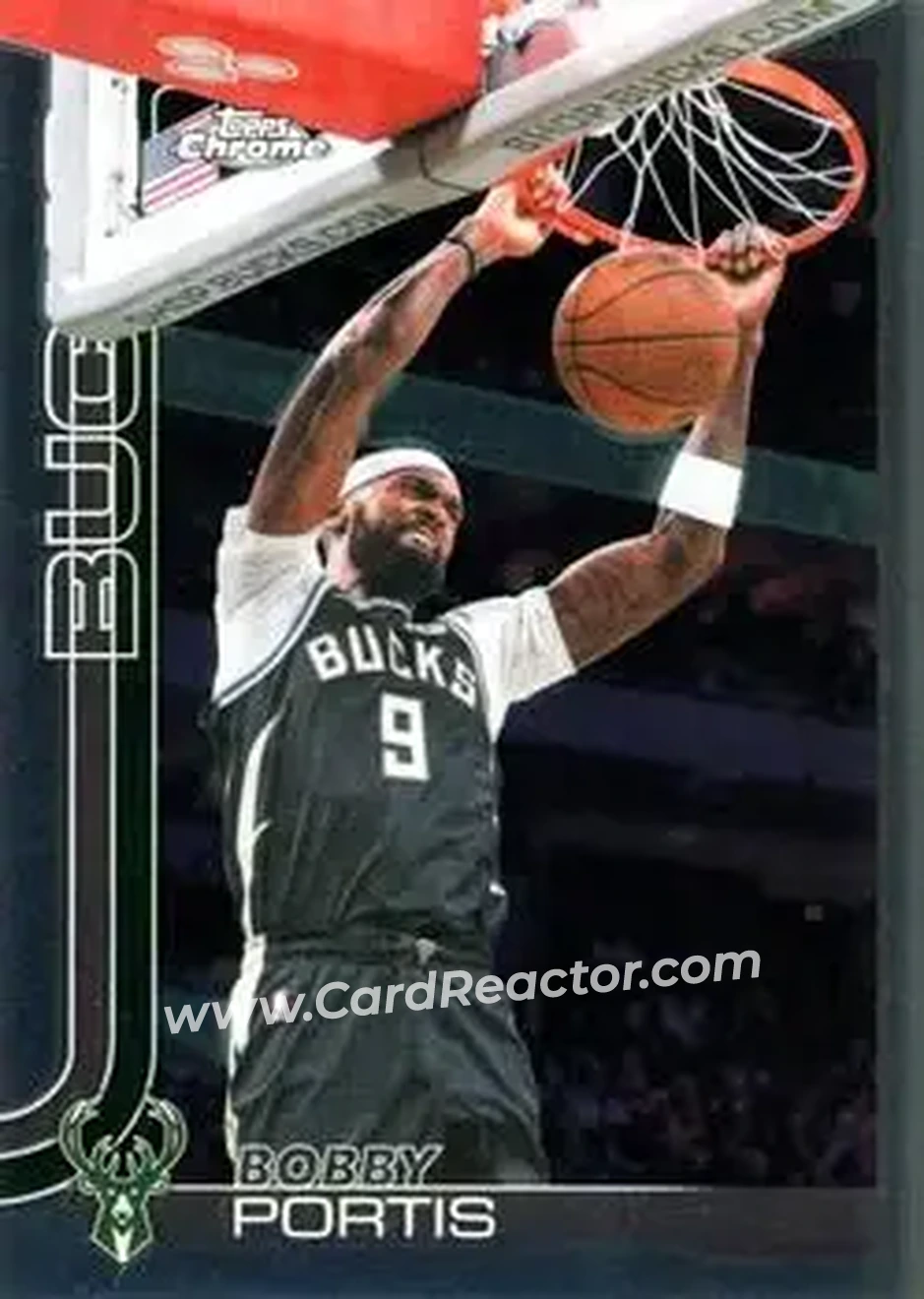 2025-26 Topps Chrome Update #110 - Bobby Portis - Milwaukee Bucks - Front 2025-26 Topps Chrome Update #110 - Bobby Portis - Milwaukee Bucks - Front