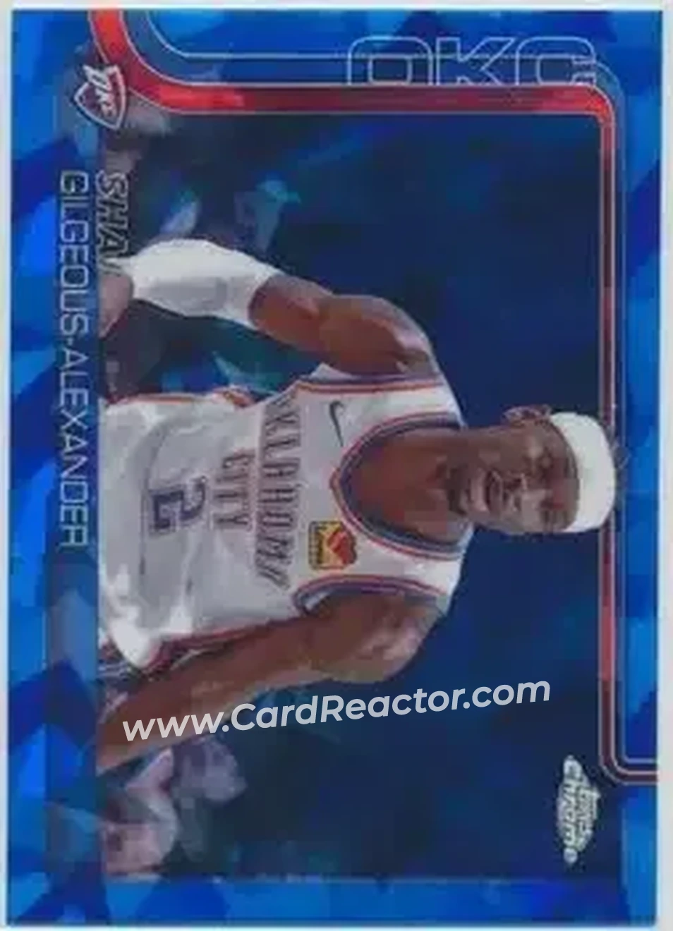 2025-26 Topps Chrome Sapphire Edition #141 - Shai Gilgeous-Alexander - Oklahoma City Thunder - Front 2025-26 Topps Chrome Sapphire Edition #141 - Shai Gilgeous-Alexander - Oklahoma City Thunder - Front