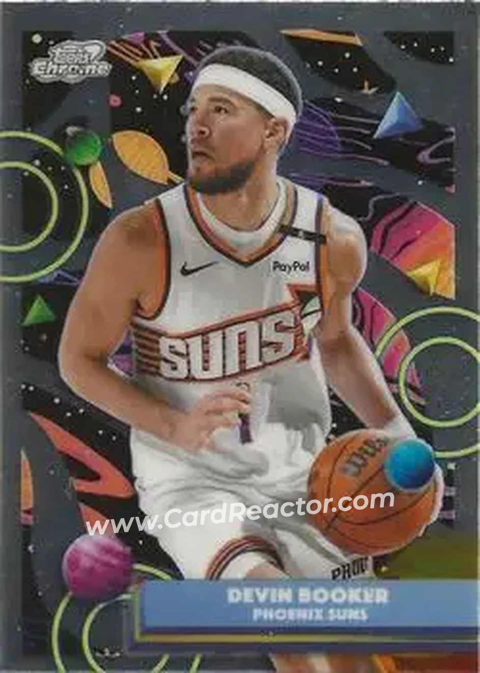 2025-26 Topps Chrome Cosmic #184 - Devin Booker - Phoenix Suns - Front 2025-26 Topps Chrome Cosmic #184 - Devin Booker - Phoenix Suns - Front